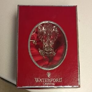 RARE...2009 Waterford Crystal Clear Angle Ornament with Red Box